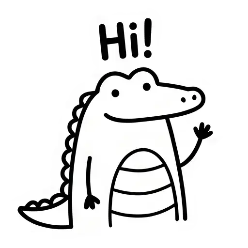 florak stickers, cute, funny, stickers, WhatsApp stickers, sticker pack, Alligator
